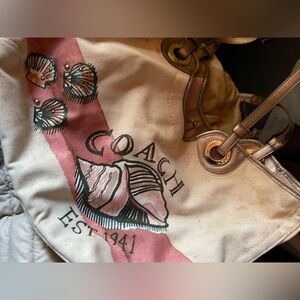 Coach Vintage Seashell Pink and Cream Women's Bag